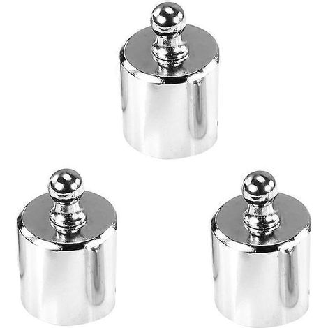 Set Mit 3 X 50 G Stahl-kalibriergewichten Für Digitale Schmuck- Und Laborwaagen (silber) – 2 X 2 X 3 Cm