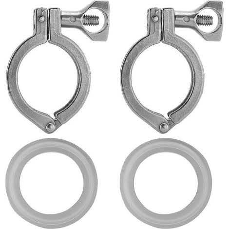 Sätze Hochbelastbarer Tri-clamp-schlauchschellen Mit Einzelbolzen Aus Edelstahl 304 Mit Silikondichtung - Two-silber