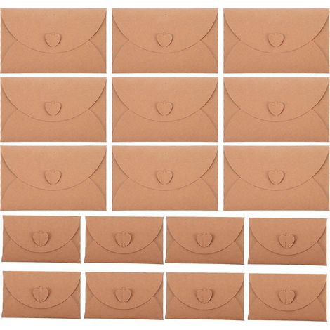 Set Mit 40 Mini-mehrzweck-kraftpapierumschlägen Im Vintage-stil, Briefzubehör – 17,5 X 11 Cm – Khaki