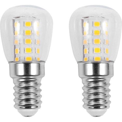 2er-pack E14 3w Led-lampen Für Kühlschränke (maiskolbenfassung). – 5,00 X 2,80 X 2,80 Cm – Transparent