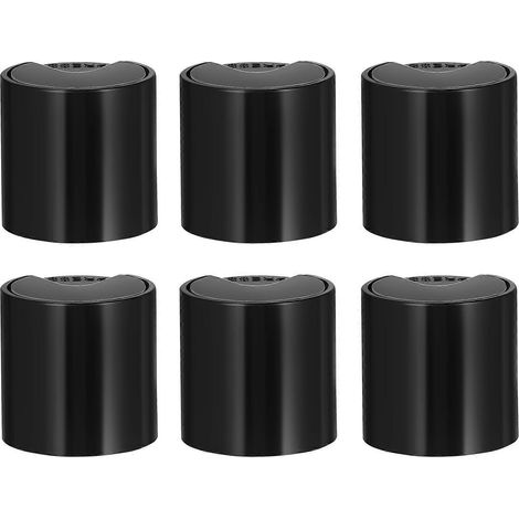 Set Mit 6 Flachen Schulterkappen Für 250-ml-kunststoffflaschen Für Körperlotion – 2,60 X 2,60 X 2,60 Cm – Schwarz