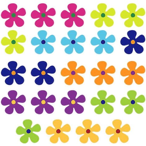 Set Mit 24 Dekorativen, Blumenförmigen Magneten Für Auto, Kühlschrank Und Haustür. – 10 X 10 Cm
