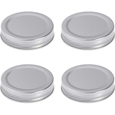 Set Mit 4 Luftdichten Metalldeckeln Für Einmachgläser Mit Weiter Öffnung, Sammlerflaschen Und Glasflaschen. – 7,20 X 7,20 X 1,50 Cm