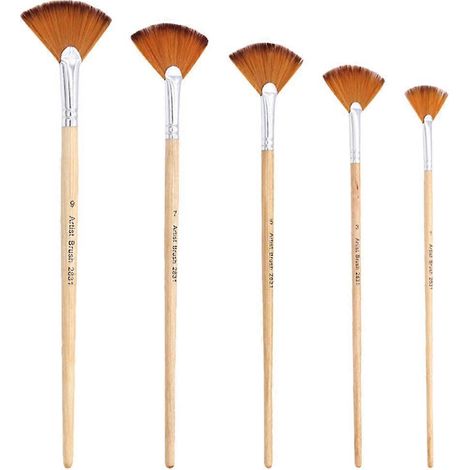 Set Mit 5 Tragbaren, Multifunktionalen Fächerpinseln, Professionelle Aquarellpinsel – 22,8 X 5,4 X 0,94 Cm