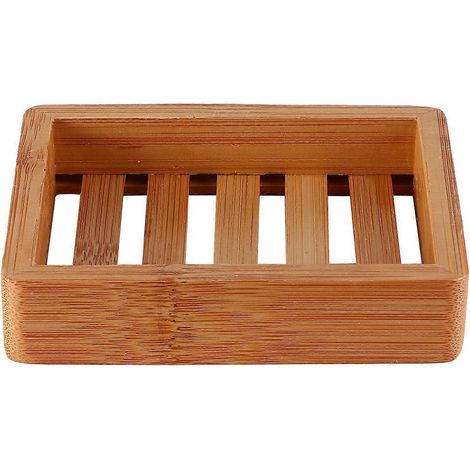 Kreative Seifenschale Aus Holz, Praktischer Seifenbehälter, Seifenhalter (holzfarbe) – 10,9 X 8,7 X 2,2 Cm