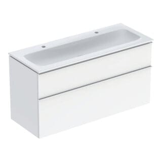 Geberit Möbel-Waschtischset iCon 120x63x48cm, we., we. hochgl., Gr. vc