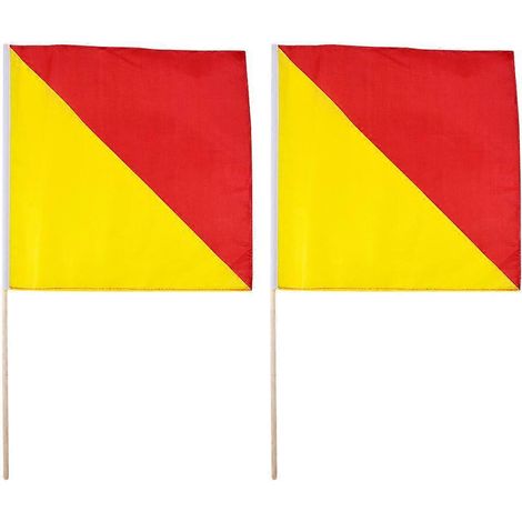 Set Mit 2 Signalfahnen Zum Winken, Kleine, Tragbare Kommandofahnen – 50,00 X 35,00 X 1,00 Cm