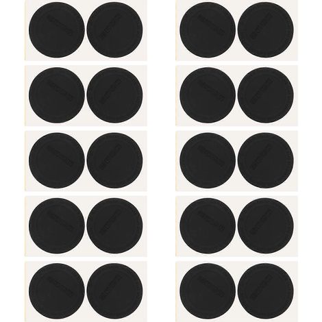 Set Mit 20 Rutschfesten, Selbstklebenden Edelstahlpads Für Isolierbecher, Zum Schutz Vor Abnutzung. – 0,2 X 5,6 X 5,6 Cm – Schwarz