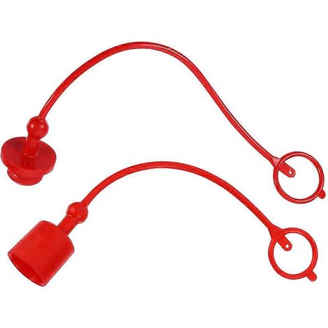 Sätze Hochbelastbarer 1/2"-npt-schnellkupplungen Mit Staubkappen, Hydraulik-schnellkupplungen – 20 X 2,5 X 2,5 Cm – Rot