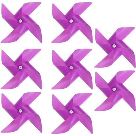 Hängende Wimpelgirlande Aus Kunststoff, Ideal Zur Dekoration Von Garten Oder Rasen Für Eine Party (10 Windräder Mit Lavendelfarbener Schnur). – 15,00 X 15,00 X 0,10 Cm – Lavendel