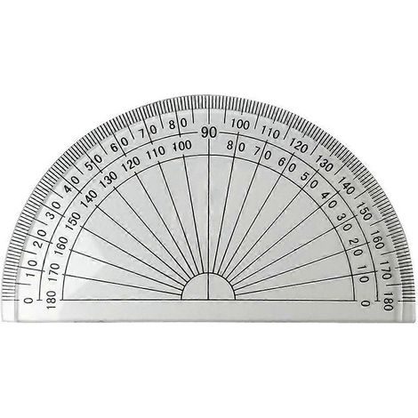 Set Mit 20 Transparenten 10 Cm (4 Zoll) Winkelmessern Aus Kunststoff Mit 180 Grad Messwinkel Zur Winkelmessung - Schule/büro/schüler (mathematik)