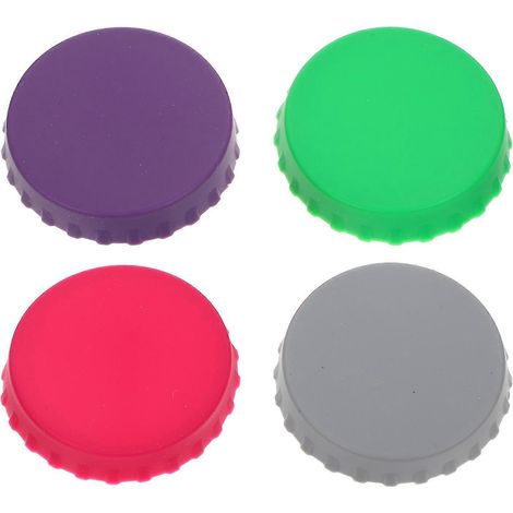 Set Mit 4 Silikondeckeln Für Getränkedosen, Luftdicht Und Praktisch. – 6,5 X 6,5 X 1,1 Cm