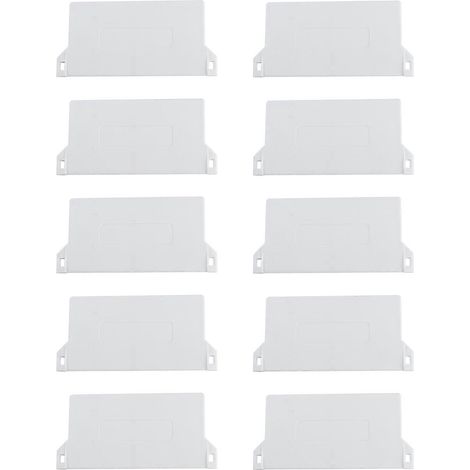 10er-pack Kunststoff-bodenplatten (89 Mm) Für Vertikaljalousien, Tragbare Bodengewichte, Zubehör Für Vertikalrollos (weiß) – 10,20 X 5,00 X 0,30 Cm – Weiß