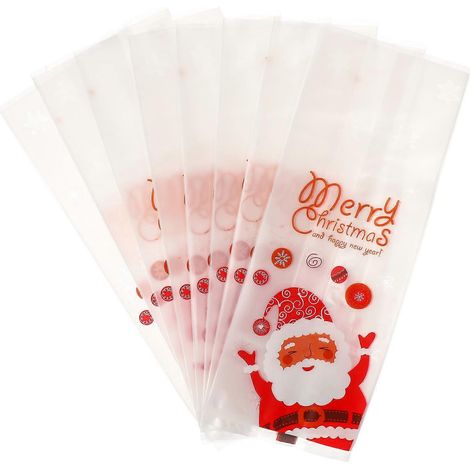 50 Weihnachtstüten, Süßigkeitentüten, Kekstüten, Gastgeschenktüten, Mitgebseltüten, Weihnachtsmann-kekstüten – 50 Stück
