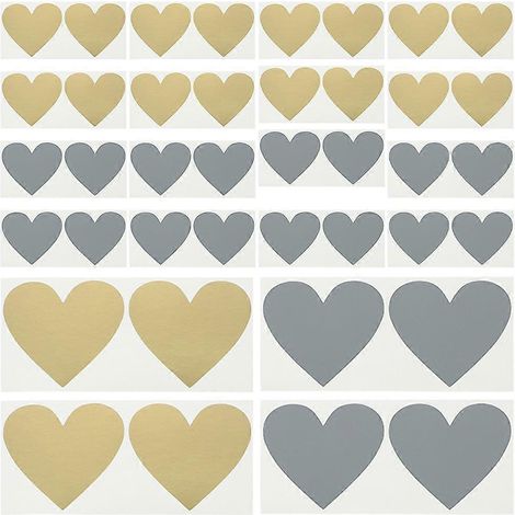 40 Herzförmige Rubbelsticker Zum Valentinstag, Einfach Abziehen Und Aufkleben – 8 X 7 X 0,01 Cm