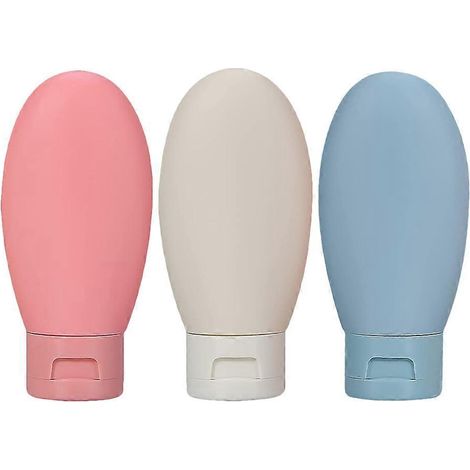 Set Mit 3 Wiederbefüllbaren, Auslaufsicheren Shampooflaschen, 60 Ml – 11 X 5 Cm