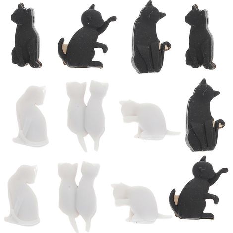 Set Mit 12 Katzenförmigen Silikon-weinglasmarkern, Kreative Glasmarker Für Hauspartys (verschiedene Farben) – 182,5 Cm