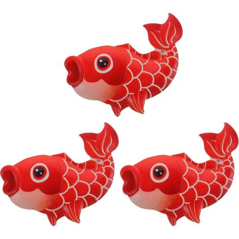 Set Mit 3 Dekorativen Kühlschrankmagneten In Fischform – 5,8 X 3,5 Cm – Rot