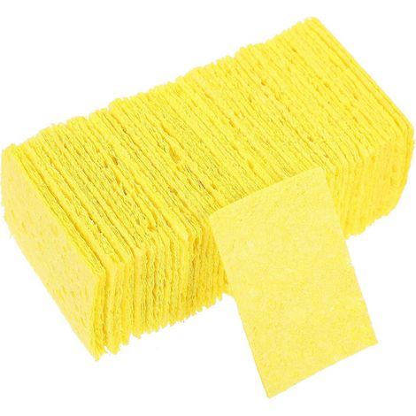 50 Professionelle Reinigungsschwämme Für Lötspitzen, Zum Entfernen Von Lötzinn (gelb) – 10 X 5,5 X 4 Cm – Gelb