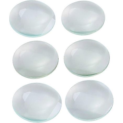 Satz Mit 6 Bikonvexen Optischen Glaslinsen, Durchmesser 3 Cm/5 Cm/5 Cm, Brennweite 50 Mm/100 Mm/300 Mm, Für Labore – 3 X 3 Cm – Transparent