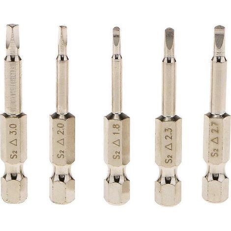 Set Mit 5 Dreieckigen Magnetischen Schraubendreherbits Aus S2-stahl, 1/4"-sechskant – Silber