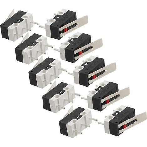 10 Stück Ac 1a 125v 3-poliger Spdt Mikro-langscharnierhebel - 1,30 X 1,20 X 0,60 Cm