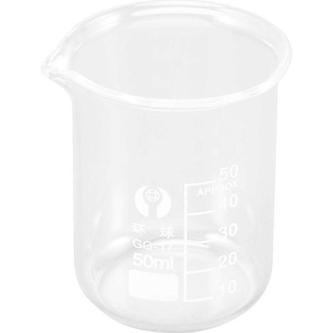 Hochwertiger, Robuster 50-ml-glasbecher Mit Graduierung, Geeignet Zum Kochen Und Für Chemielaborarbeiten. – 6,00 X 4,90 X 4,90 Cm