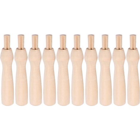 10 Ersatzgriffe Aus Holz Für Stanz- Und Filznadeln – 7 X 1,4 Cm