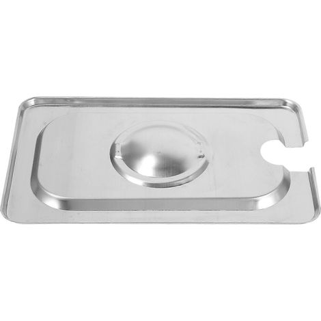 Multifunktionaler Edelstahldeckel Für Lebensmittelbehälter Und Eismaschinen. – 17,50 X 11,00 X 2,00 Cm – Silber