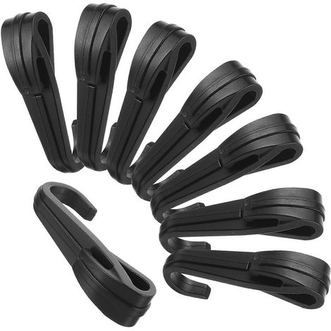 12er-pack Clips Für Leichte Helmlampen, Befestigungen Für Bauhelme Und Stirnlampen. – 6,00 X 2,50 X 1,50 Cm – Schwarz