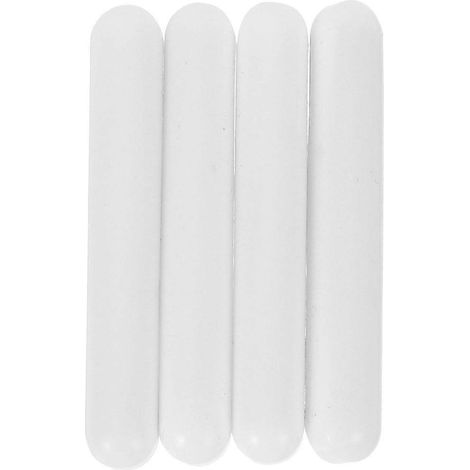 Set Mit 4 Magnetischen Laborrührstäben Aus Ptfe. – 1,50 X 0,50 X 0,50 Cm – Weiß