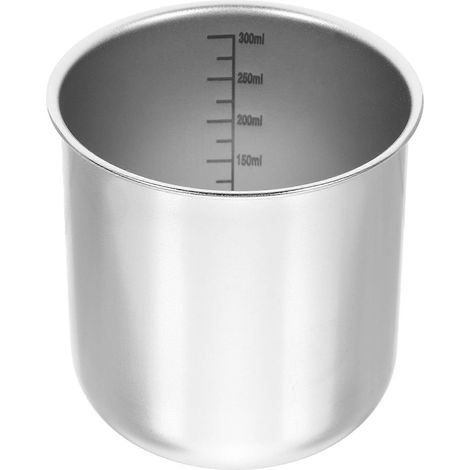 Reismessbecher, Messständer Aus Edelstahl Mit Skala, Messbecher Für Reiskocher – 8,00 X 8,00 X 8,00 Cm – Silber
