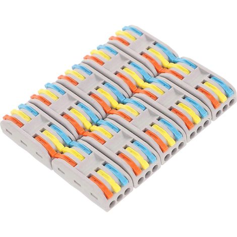 Packung Mit 10 Schnellanschlussklemmen (3 Eingänge/3 Ausgänge) Für Elektrische Verbindungen – 3,9 X 1,8 Cm
