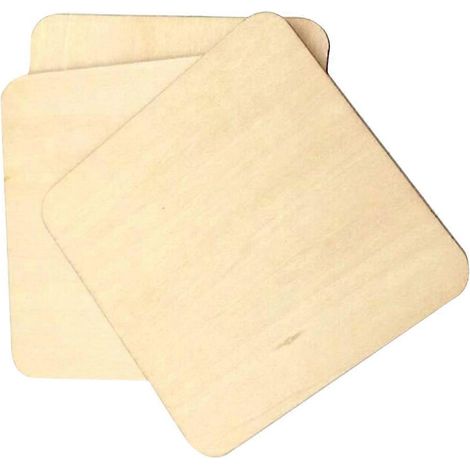 Set Mit 50 Quadratischen Holzuntersetzern (5 X 5 Cm), Hitzebeständig, Für Kaffee- Oder Teetassen.