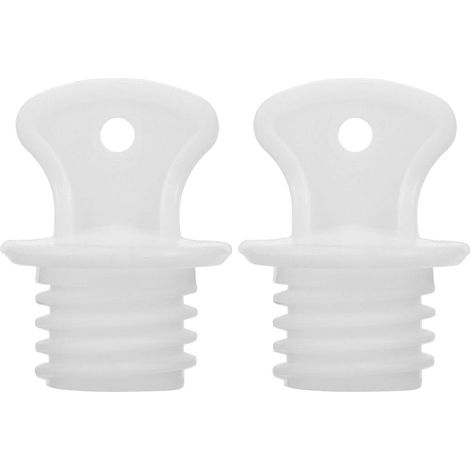 Set Mit 2 Stöpseln Für Wärmflaschen/wärmbeutel. Auslaufsicherer Verschluss Für Wärmflaschen/wärmbeutel. – 3,70 X 2,70 X 2,70 Cm – Weiß