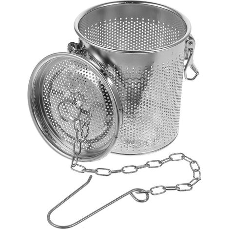 Gewürzsieb Aus Edelstahl, Teesieb, Teeaufsatz, Gewürzregal Für Suppen – 10 X 10 X 11 Cm – Silber