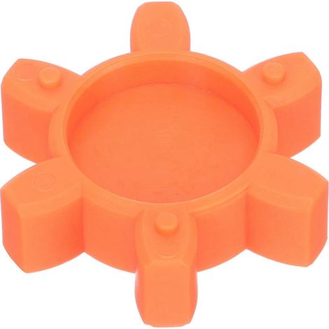 Flexibles, Elastisches Gummikupplungspad, Spinnenförmiger Einsatz Für Wellenkupplung – 4 X 4 Cm – Orange