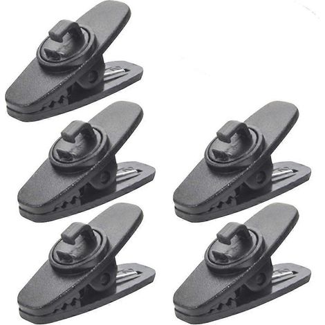 5er-pack Tragbare, Drehbare Kopfhörerklemmen, Neutrale Clip-kopfhörerkabelverbinder (schwarz)