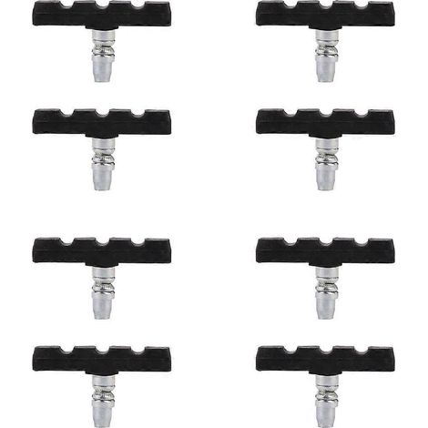 Set Mit 8 Bremsbelägen Für Rennräder Und Mountainbikes, V-brake-bremsbeläge (schwarz) – 7,5 X 4 Cm – Schwarz