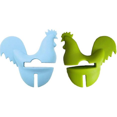 Set Mit 2 Kreativen Seitenclips Für Töpfe Und Pfannen In Form Von Comic-tieren, Überlaufschutz, Küchenutensilienhalter, Hitzeschutzclips (küken, Farbe Zufällig) – 88 Cm