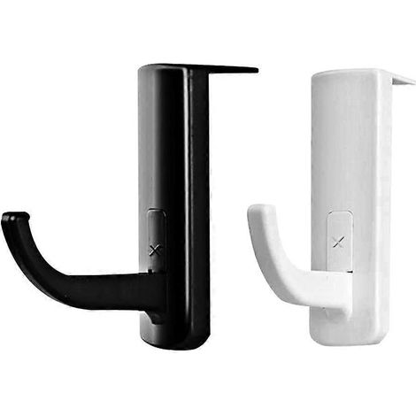 Set Mit 2 Kopfhörerhaken, Selbstklebende Halterung Für Internetcafés Und Zuhause (schwarz Und Weiß) – 2 Stück