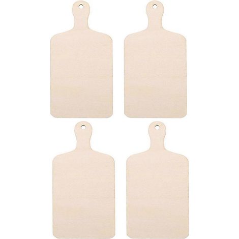 Set Mit 4 Mini-holzschneidebrettern Für Bastelarbeiten, Interaktives Spielzeug Für Kinder – 23,00 X 8,90 X 0,30 Cm