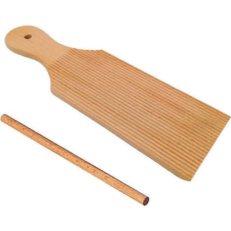 Set Aus Hölzernem Gnocchi-brett, Rollstange Für Küche Und Haushalt – 23 X 7 Cm