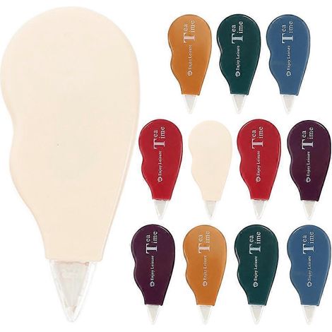 Packung Mit 12 Weißen Korrekturbändern, Korrekturbänder Für Die Schule, Tragbare Korrekturbänder – 6,50 X 3,00 X 1,50 Cm