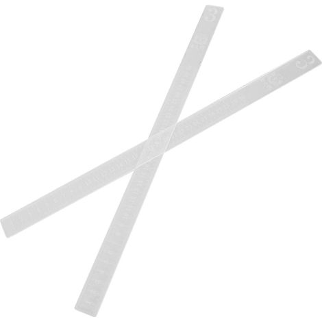 Set Mit 2 Messlinealen Zur Bestimmung Der Dicke Von Keksteig, Inklusive Abstreifer Und Führungen. – 40,00 X 2,50 X 0,30 Cm