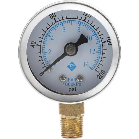 Manometer Für Druckluftkompressoren, 1/8 Zoll, 0-200 Psi (0-14 Bar)