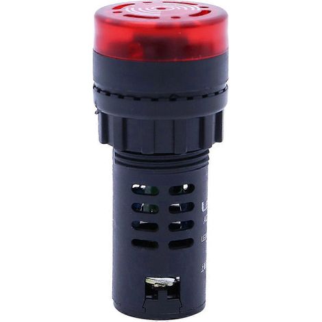 24-v-led-kontrollleuchte Mit Akustischem Warnsignal Und Summer (rotes Licht) – Rot