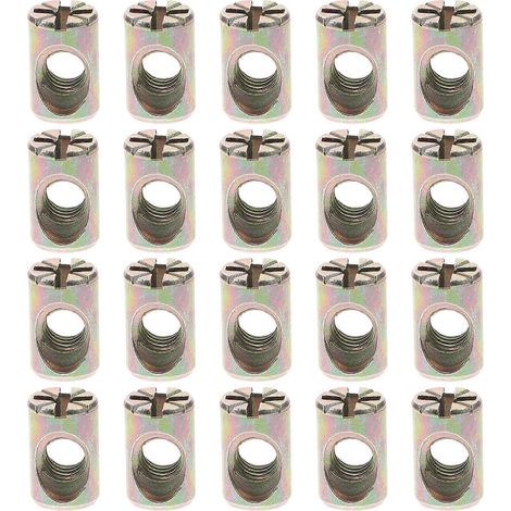 Ersatzteilset Für Kinderbetten (20-teilig): M6x15 Mm Senkkopfmuttern, Kreuzschlitzdübel, Schlitzmuttern. – 1,5 X 0,8 X 0,8 Cm