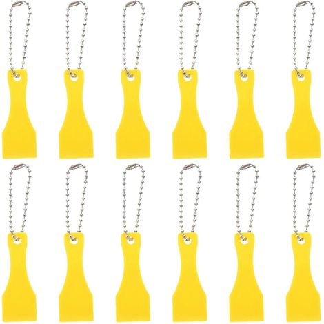 Tragbares Rubbellos-set (12 Stück) – Aufkleberentferner – Kunststoffschaber – 5,70 X 2,20 X 0,30 Cm – Farbe Zufällig