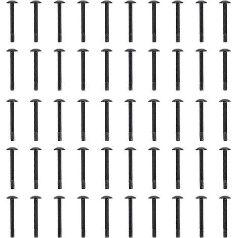 50 Rundkopfschrauben Für Computergehäuselüfter, 30 Mm Lange Selbstschneidende Schrauben – 3,00 X 0,90 X 0,70 Cm – Farbe Zufällig